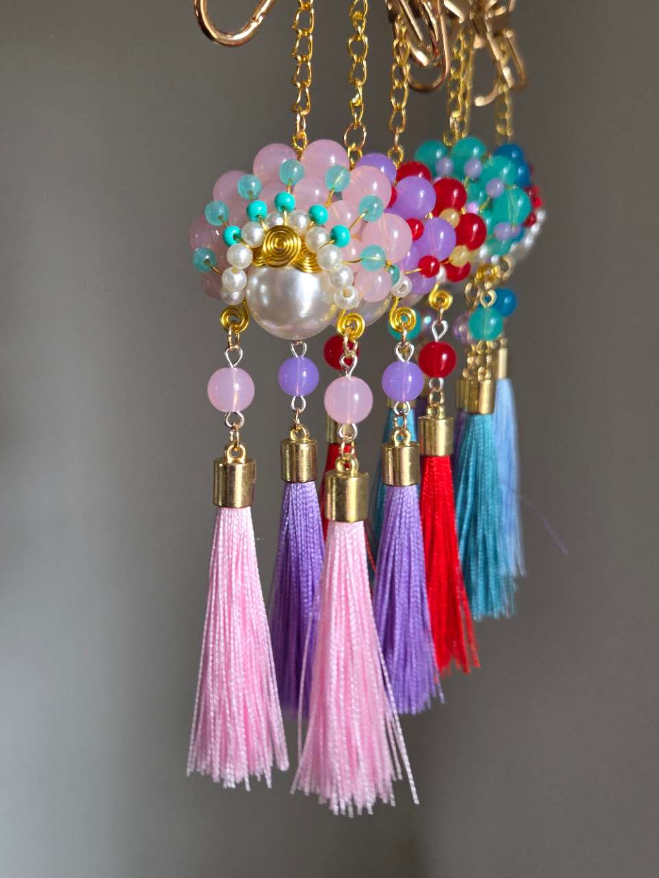 Chinese Opera Mask Keychain / Car Pendant