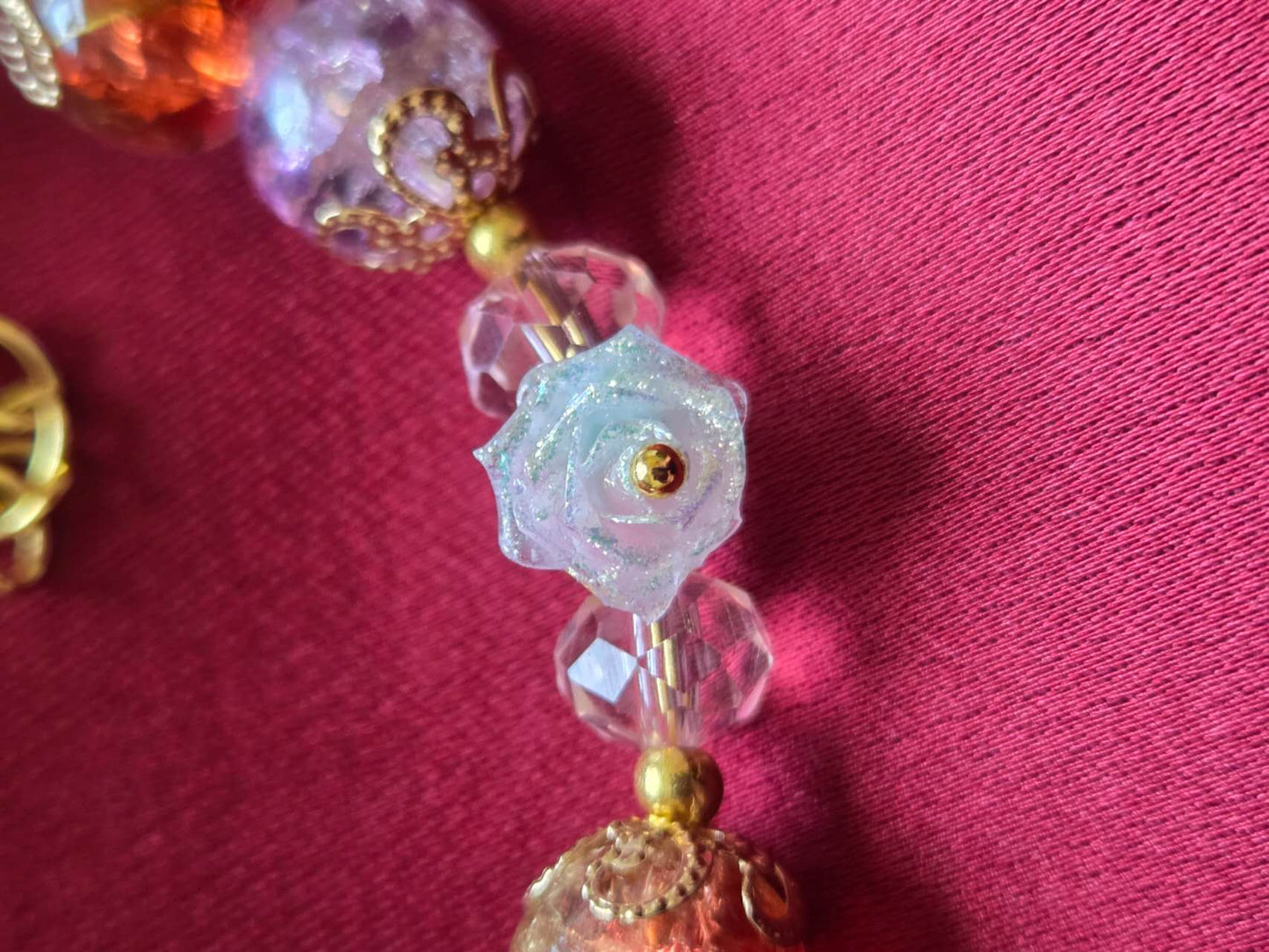 Elegant Crystal and Glossy Beaded Bracelet | Handcrafted Jewelry #0429