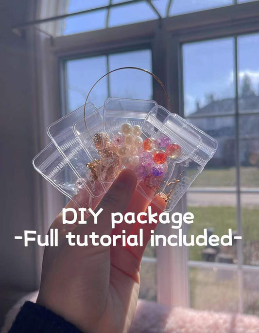Sunset Dream DIY Bracelet Kit – Soft Crystal Colors & Bonus Earring Hooks #0429