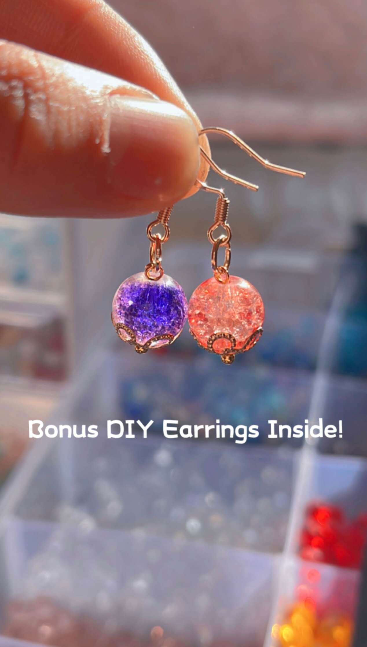 Sunset Dream DIY Bracelet Kit – Soft Crystal Colors & Bonus Earring Hooks #0429