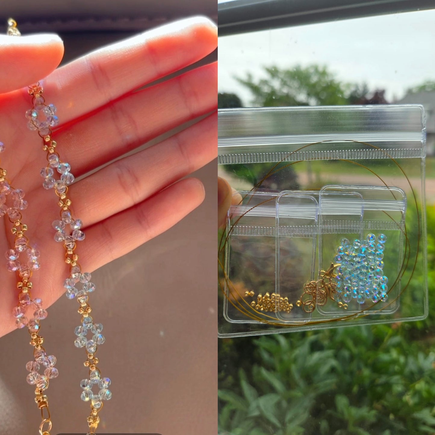 Crystal Flower Bracelet DIY Kit