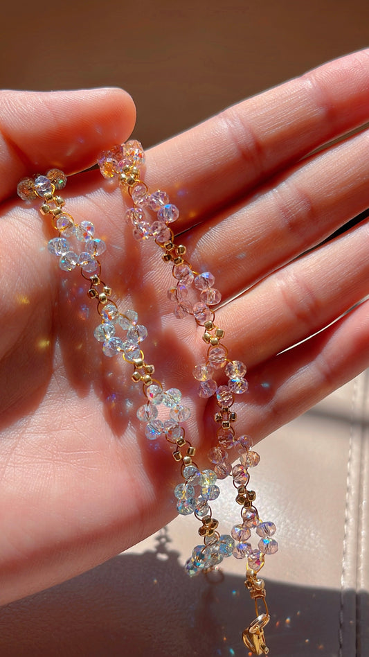 Elegant Crystal Flower Bracelet. The best gift idea! (Finished Product)